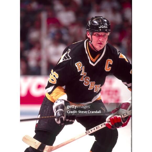 Vintage 92-95 Mario Lemiuex CCM NHL Pittsburgh Penguins 1st Gen Maska Jersey XL - Picture 11 of 11